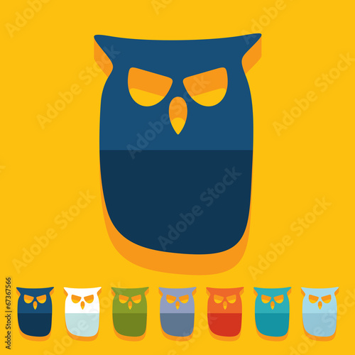 Flat design: owl