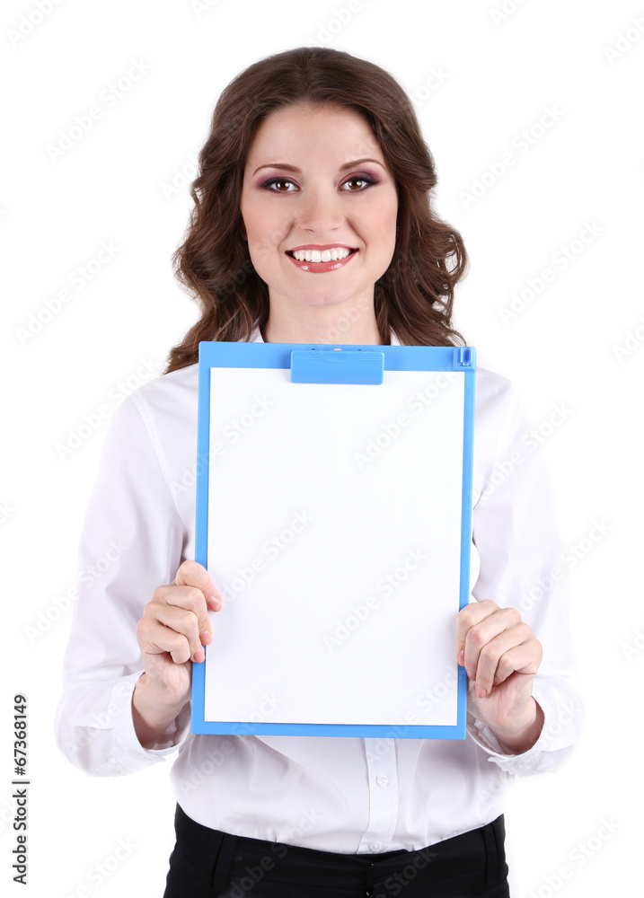 Young business woman isolated on white Young business woman isolated on white