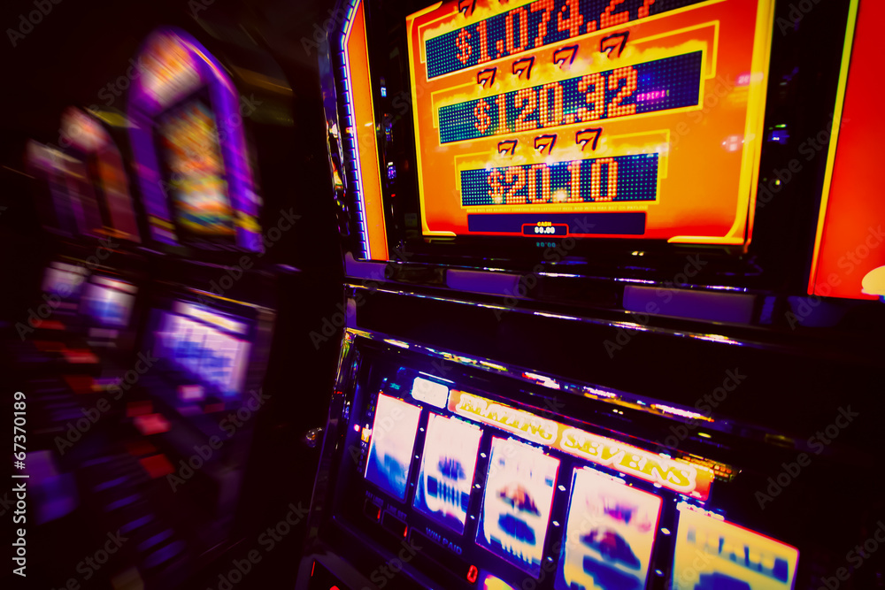 Spielautomat im Casino - obrazy, fototapety, plakaty 