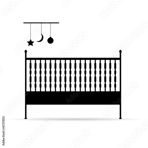 baby crib vector illustration