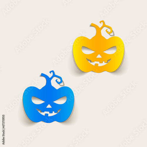 realistic design element: pumpkin