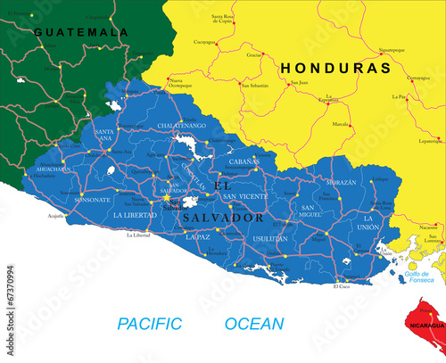 El Salvador map