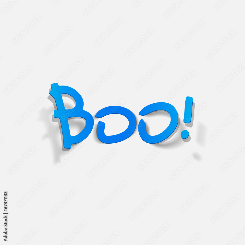 realistic design element: boo realistic design element: boo