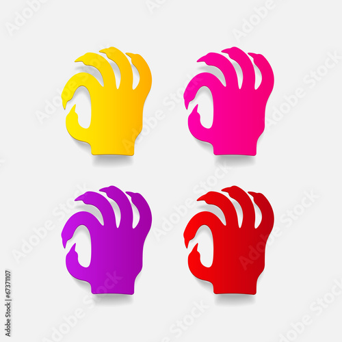 realistic design element: hand