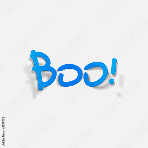 realistic design element: boo