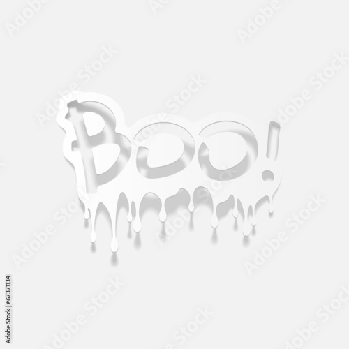 realistic design element: boo