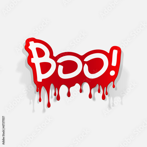 realistic design element: boo