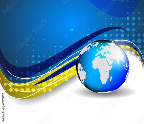 	Background with globe, internet concept of global business