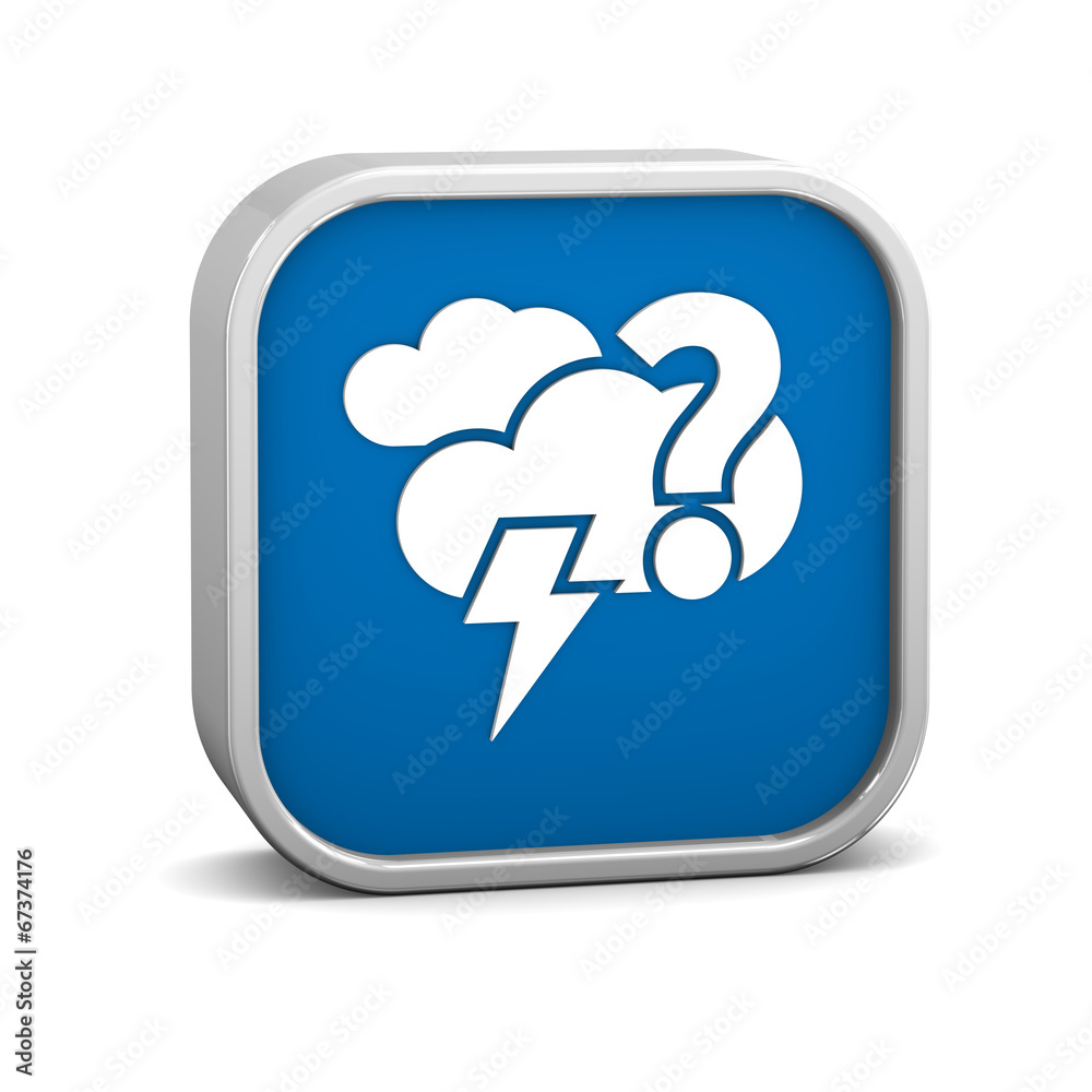 Likely mainly cloudy with possibility of lightning sign Likely mainly cloudy with possibility of lightning sign