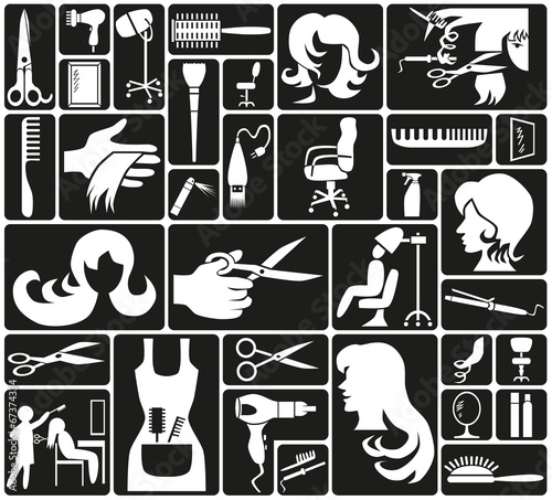 hairdressing icons