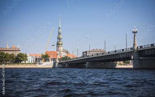 View Riga from the River Daugava