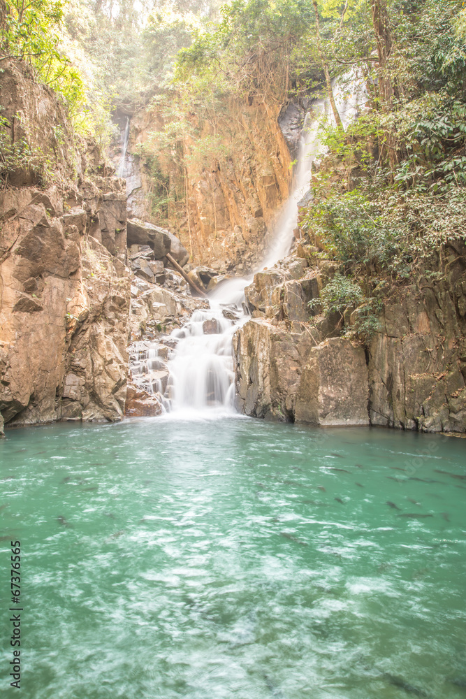 Waterfall in mountain Waterfall in mountain