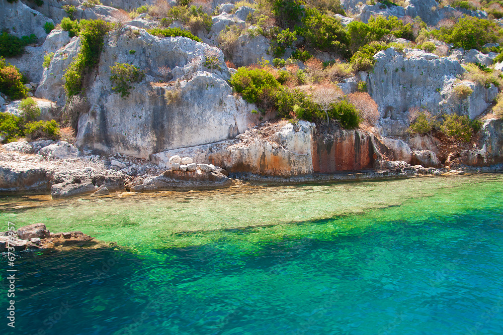 Sunken Lycian city on the Kekova island