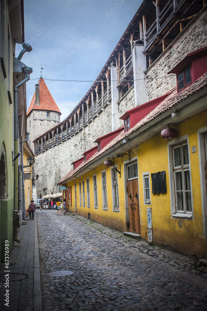 Street in old town. Tallinn, Estonia