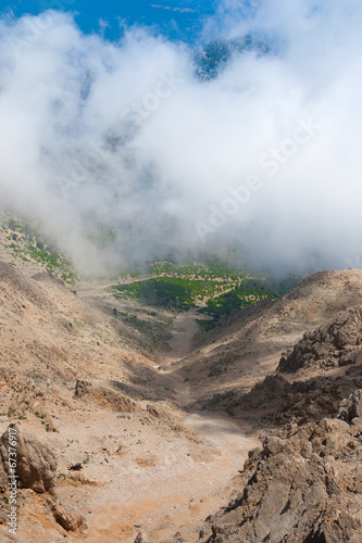 View on mountain road from mount Tahtali