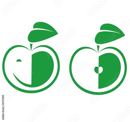 Векторное изображение яблока photo
