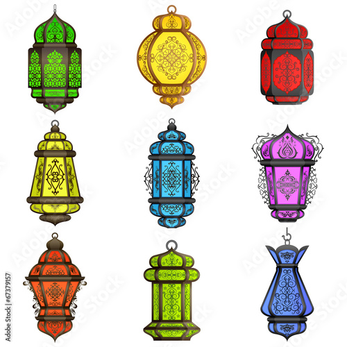 Colorful Arabic lamp