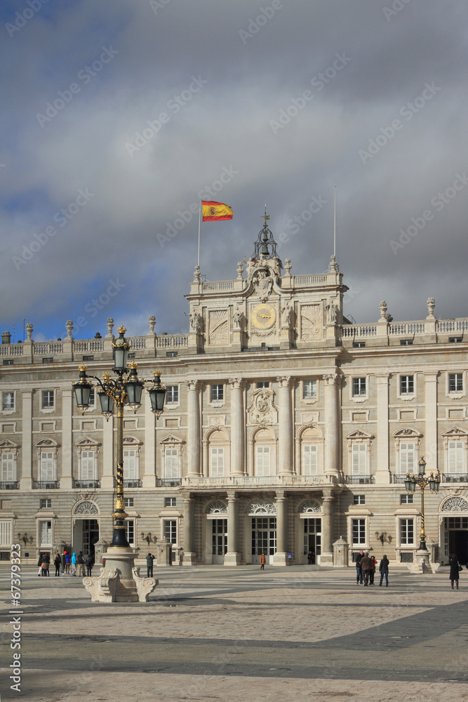 Main entrance to Royal palace. Madrid, Spain