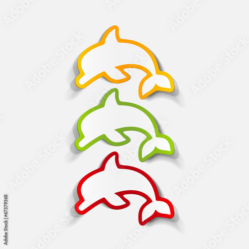 realistic design element: dolphin