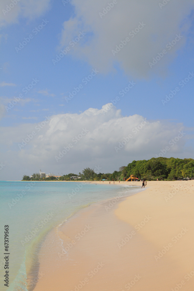 Beach in tropics. Brandons, Bridgetown, Barbados