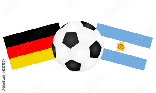 Fußball Finale Fahne DE ARG