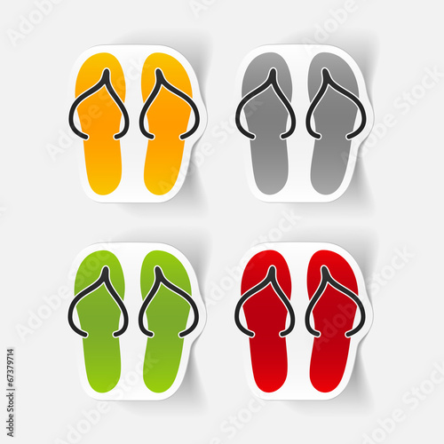 realistic design element: slippers
