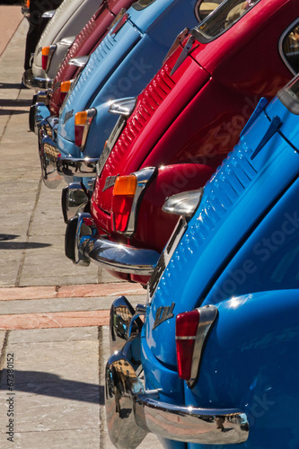 Concentration of old classic cars photo