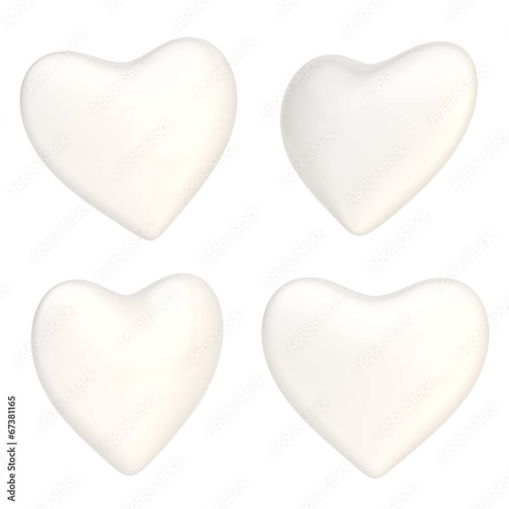 Fototapeta premium Glossy heart shape isolated