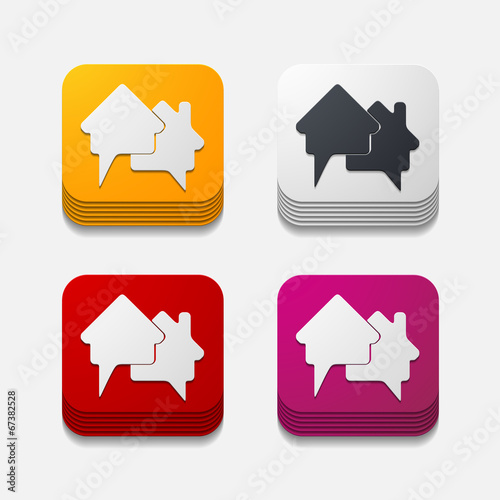 square button: house