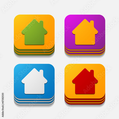 square button: house