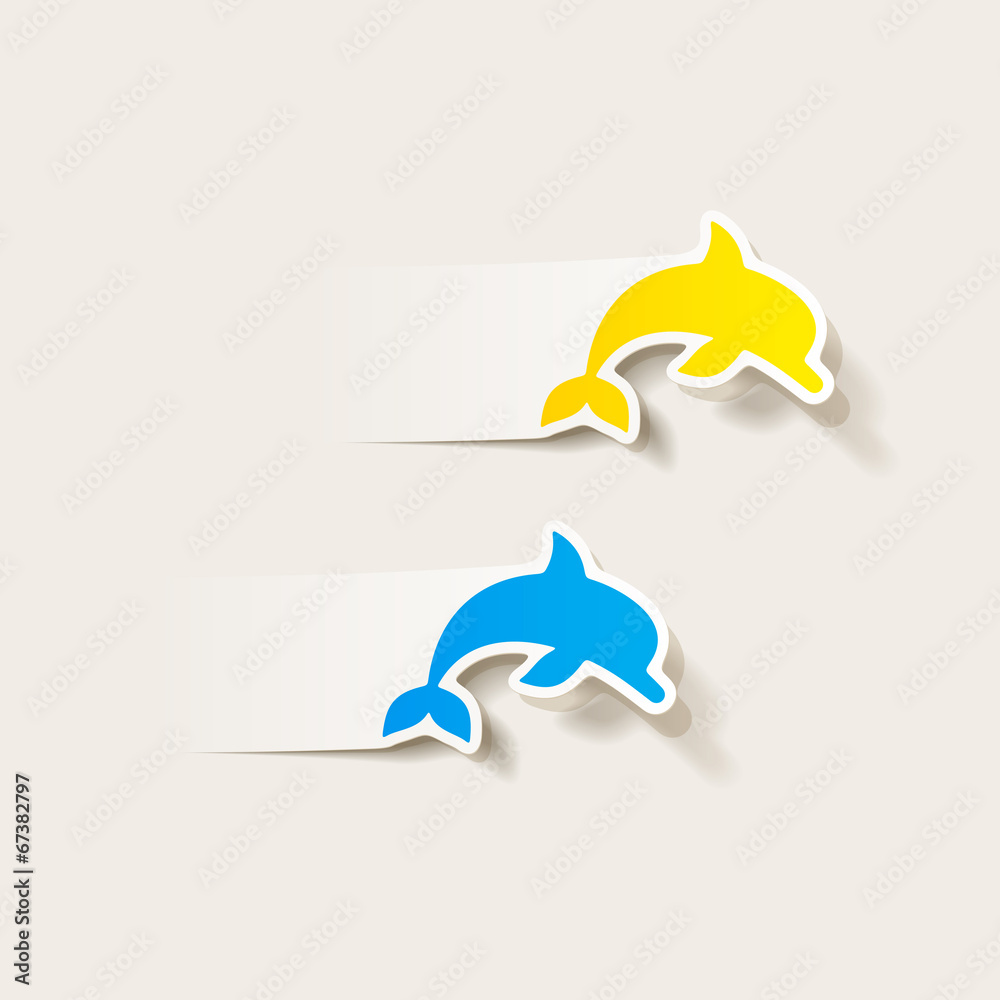 realistic design element: dolphin realistic design element: dolphin