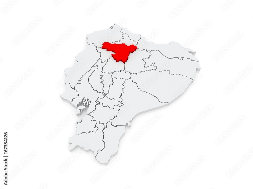 Map of Pichincha. Ecuador. Map of Pichincha. Ecuador.