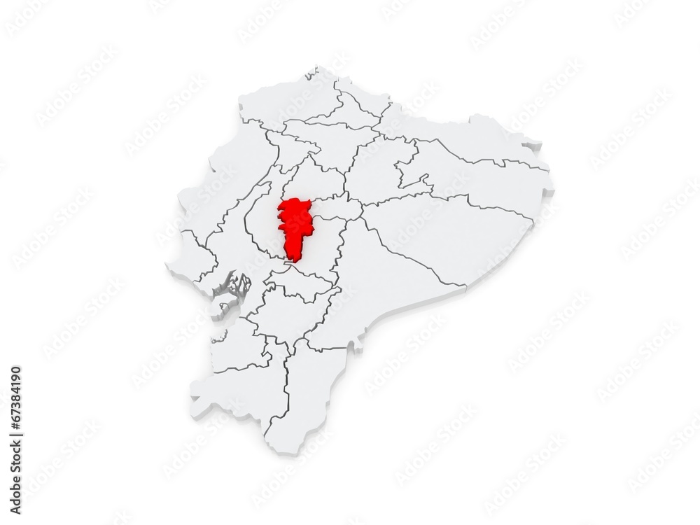 Map of Bolivar. Ecuador. Map of Bolivar. Ecuador.