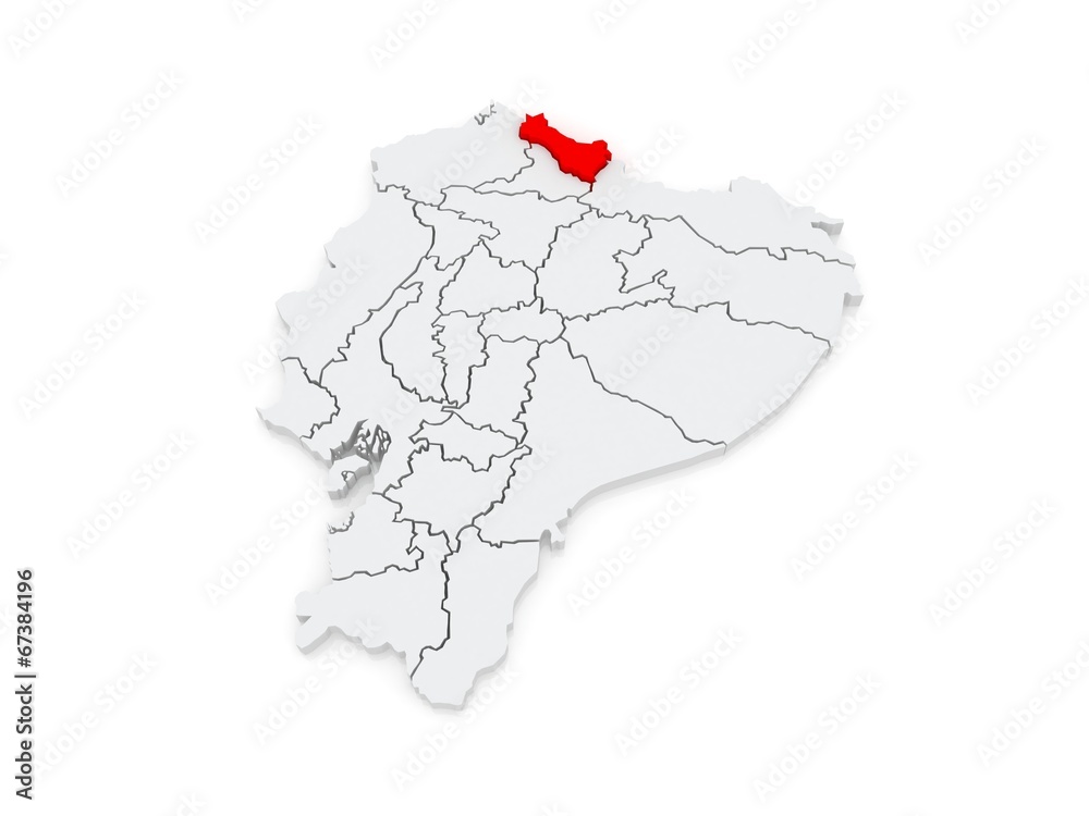 Map of Carchi. Ecuador. Map of Carchi. Ecuador.