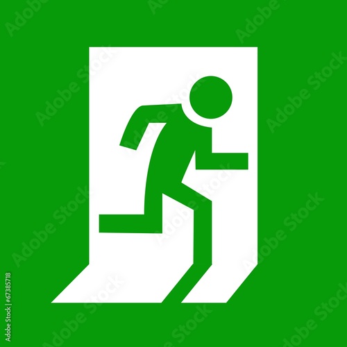 Fire exit. Vector illustration