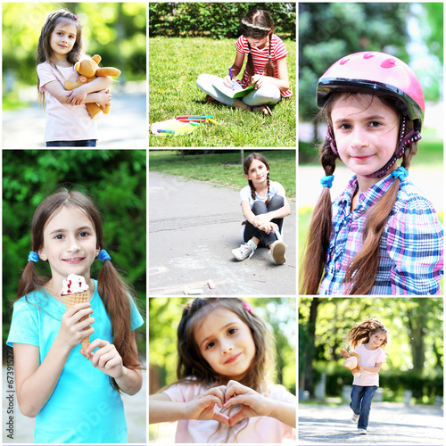 Collage of photo with child...