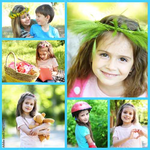 Collage of photo with child...