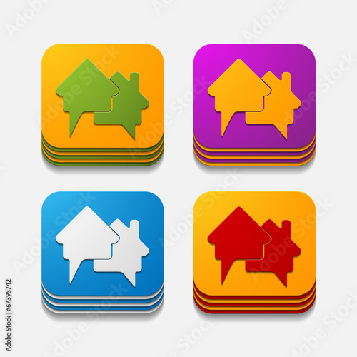 square button: house