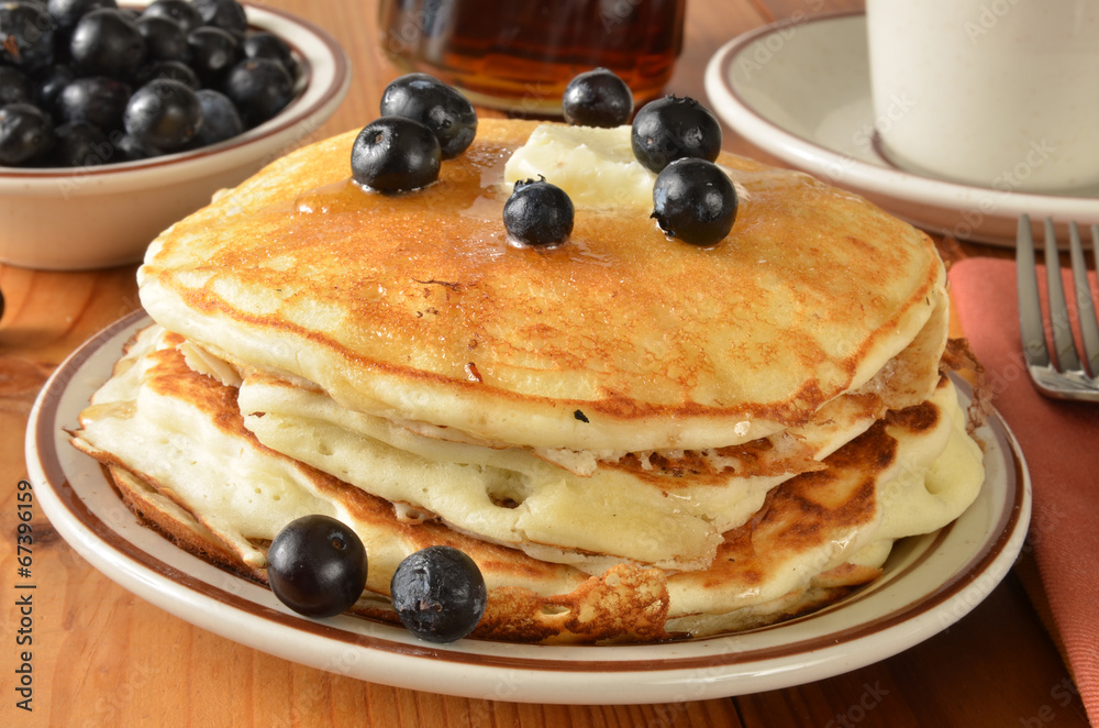 Pancakes with blueberries Pancakes with blueberries