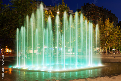  fountain at town square in Sant Adria de Besos