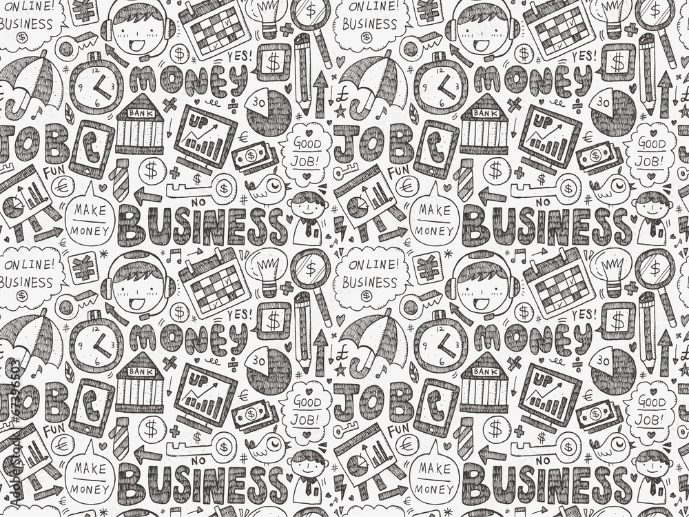 doodle business seamless doodle business seamless