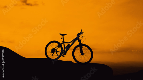 Bicycle on hill mountain