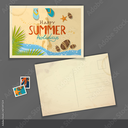 Old Postcard Design, Template