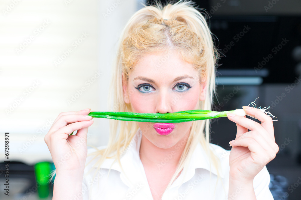 Pretty Woman in the kitchen Pretty Woman in the kitchen