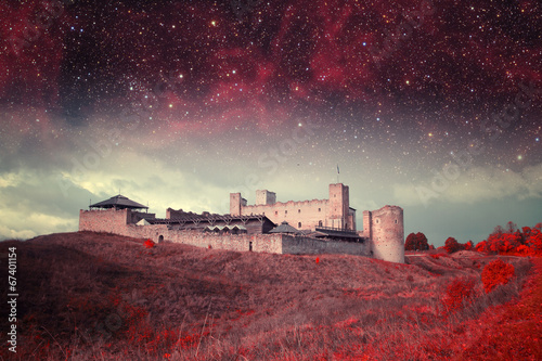 Tallinn mystical night. Elements of this image furnished by NASA photo