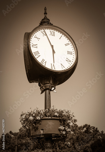 Photography Clock at the city Bratislava, Slovakia