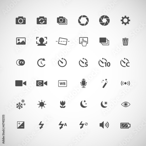 camera icon set,  vector eps10