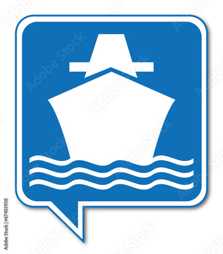 Logo transport maritime. Bateau.