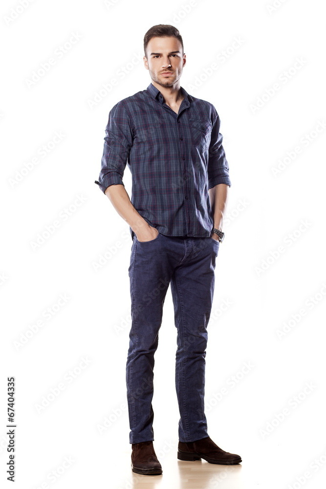 Standing with hands in pockets hand in pocket Cut Out Stock Images &  Pictures - Page 2 - Alamy