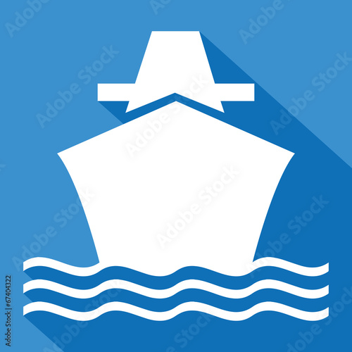 Logo transport maritime. Bateau.